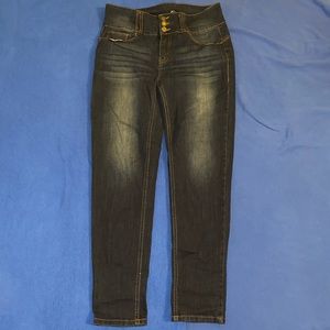 Stretchy Dark Wash Skinny Jeans
